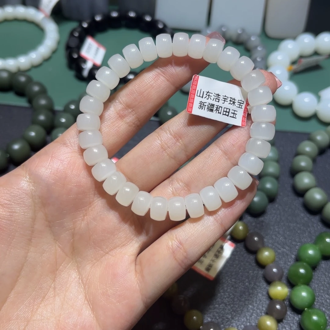 和田玉手串未镶嵌钱****提