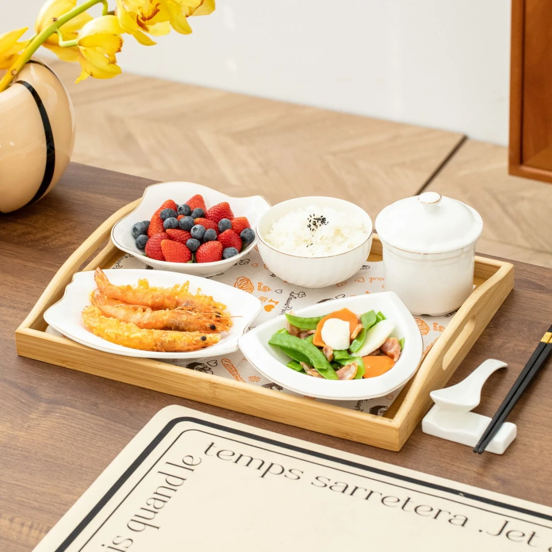 陶瓷月子餐具高颜值大容量月子外卖餐具产妇居家月子餐一人份套装