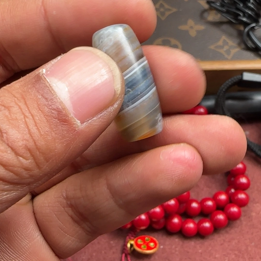 琉璃颈饰?*休藏弟出品，藏区老念珠配饰缠