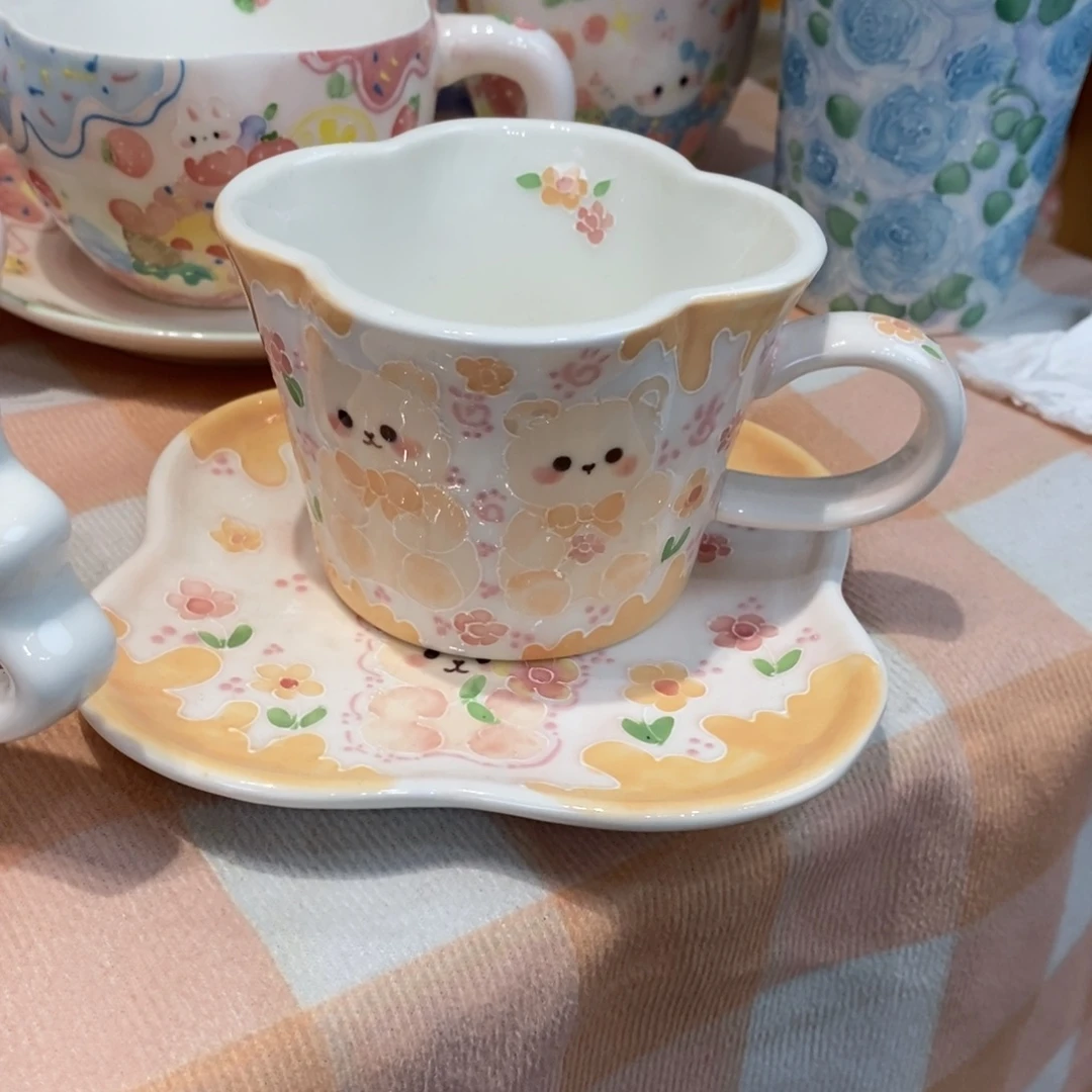 瓷片小熊咖啡杯微瑕
