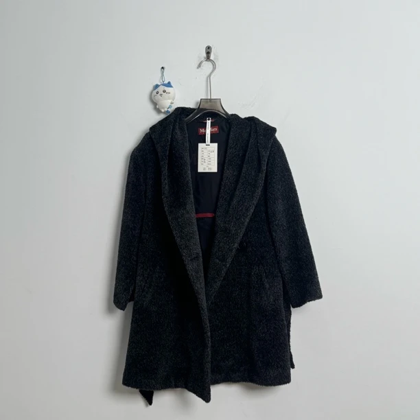 99新 MaxMara Maxmara 红标羊毛浴袍大衣 IT38码