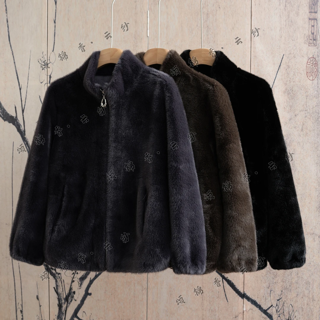 【顺】新中式短款一件过冬加绒加厚毛毛拉链外套G42