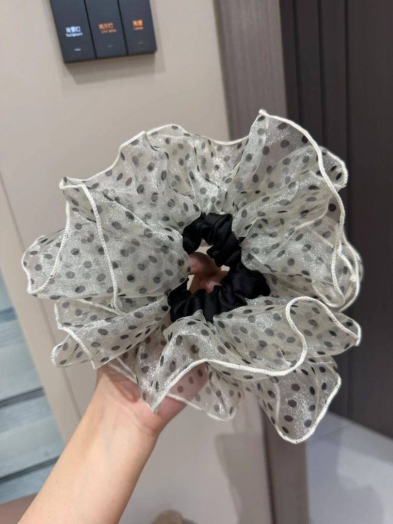 (薄荷青提）欧根纱发圈女