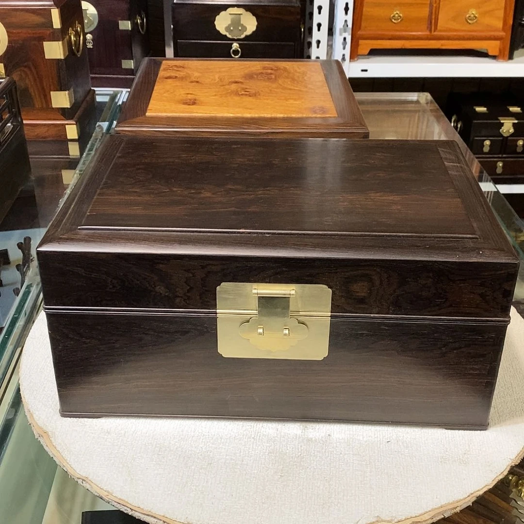 东非黑黄檀（紫光檀）独板收纳箱35/24/16