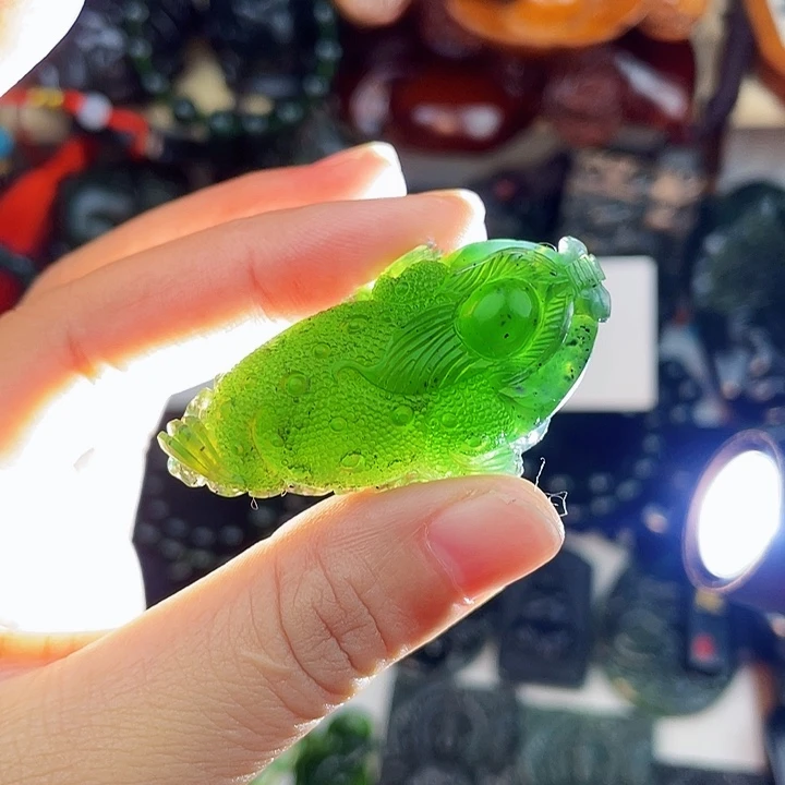 蛇纹石玉未镶嵌手串泰山玉金蟾