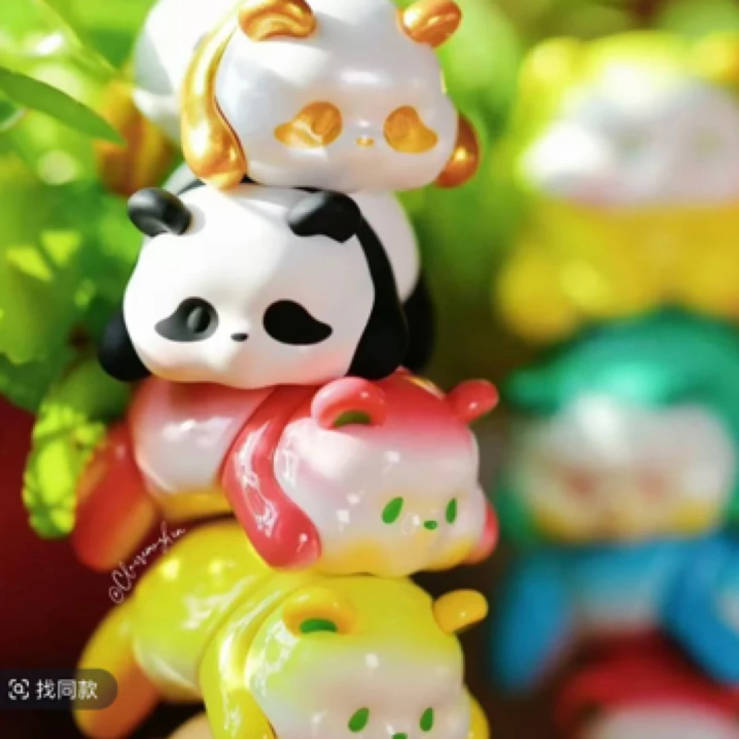 【代拆】潘嘟嘟系列磁吸叠叠乐萌粒熊猫盲袋摆件礼物