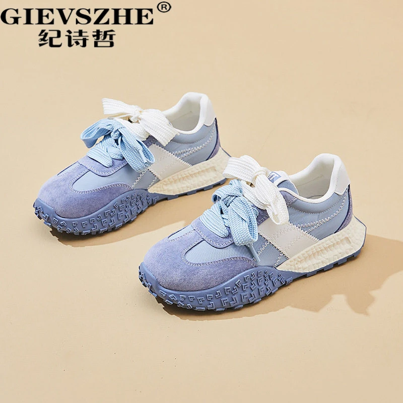 纪诗哲女鞋厚底增高老爹鞋女秋冬新款时尚百搭运动休闲鞋女士鞋子