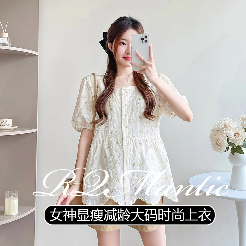 孕妇夏季新款连衣裙中长款孕妇装时尚上衣韩版短袖小清新女衬衣宽