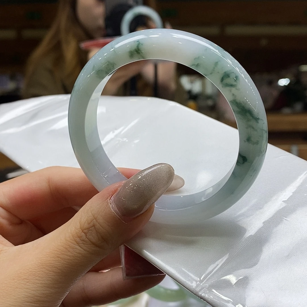 翡翠未镶嵌手镯53-55
