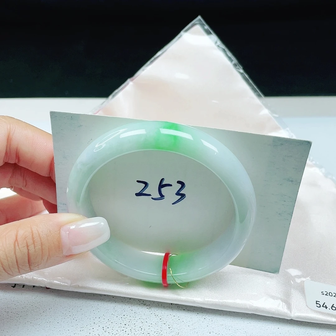 翡翠未镶嵌手镯 正圈54+