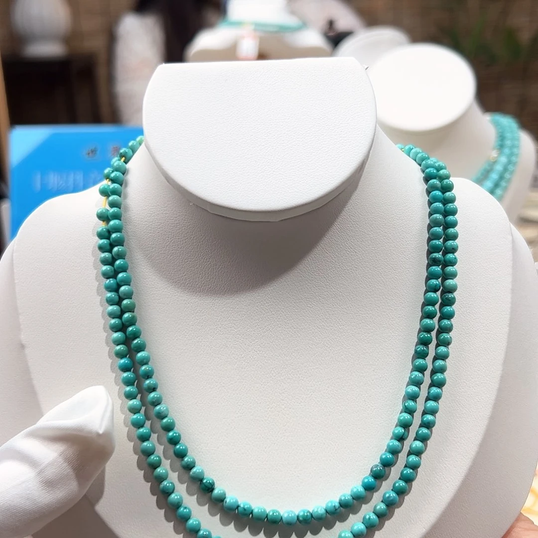 绿松石未镶嵌29圆珠108放漏卡3+