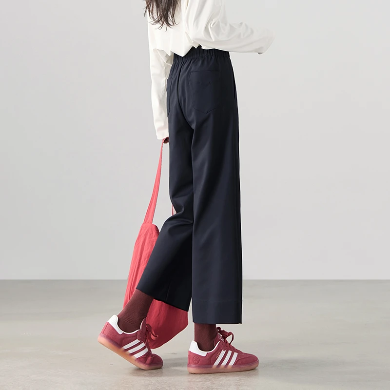 索菲丝尔简约通勤百搭显瘦阔腿裤女2025秋季时尚休闲女裤531659