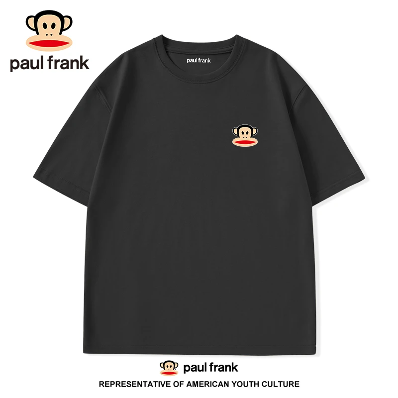 PaulFrank/大嘴猴新款短袖T恤男夏季圆领体恤衫宽松全棉潮牌半袖