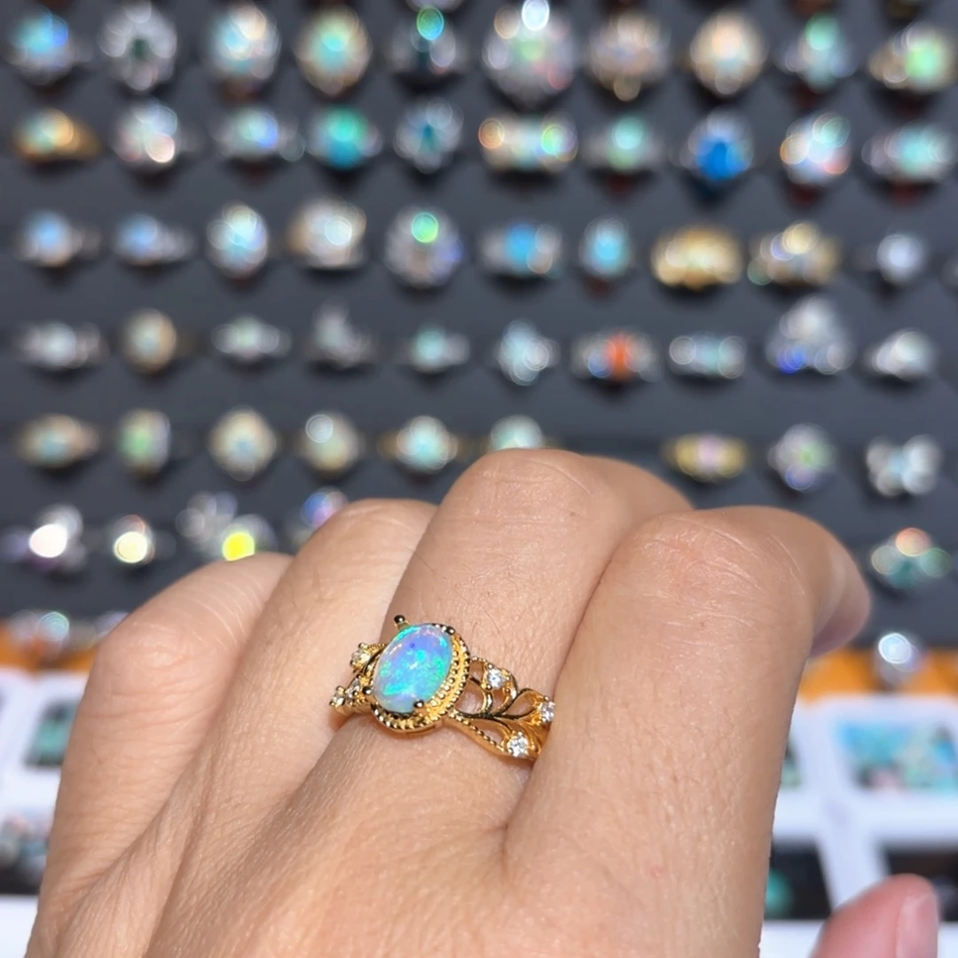 欧泊银S925镶嵌颈饰