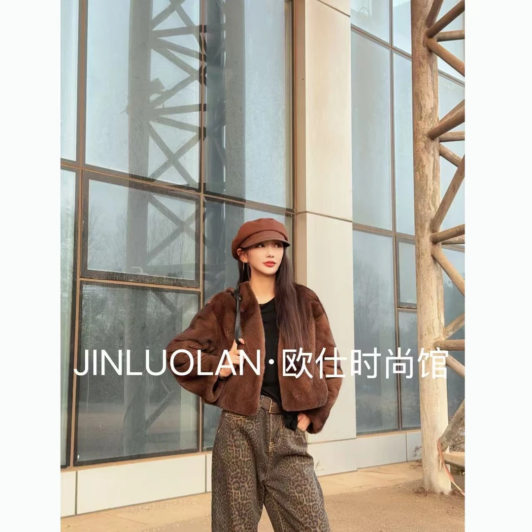 LiLi•小李李/进口紫金短二冬季水貂中长款水貂外套-2292