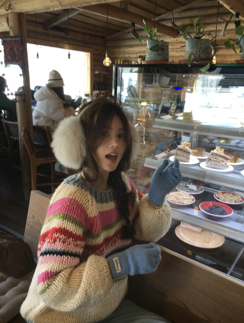 【彩虹】手打毛衣纯手工粗棒针针织衫百搭宽松加厚复古东大门上衣