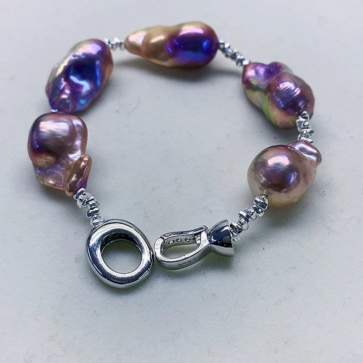 银S925镶嵌耳饰淡水珍珠