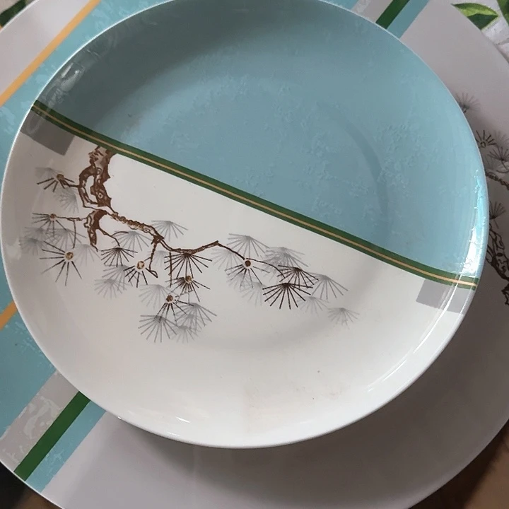 骨瓷松树套盘微瑕