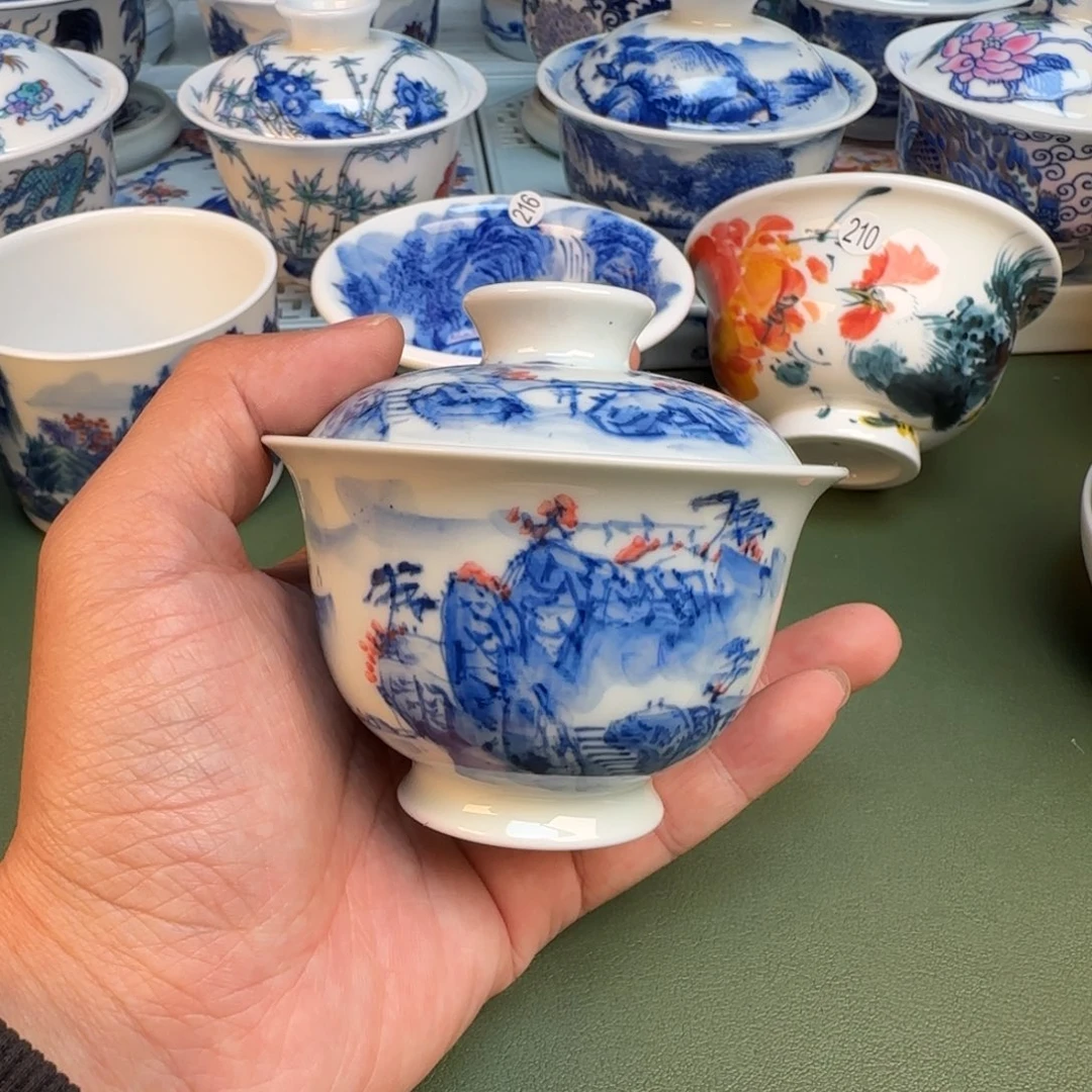 纯手工纯手绘茶具石头252