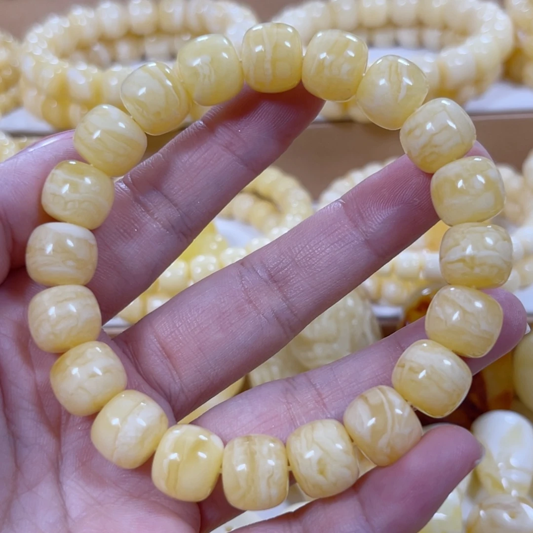 琥珀未镶嵌手链天然蜜蜡