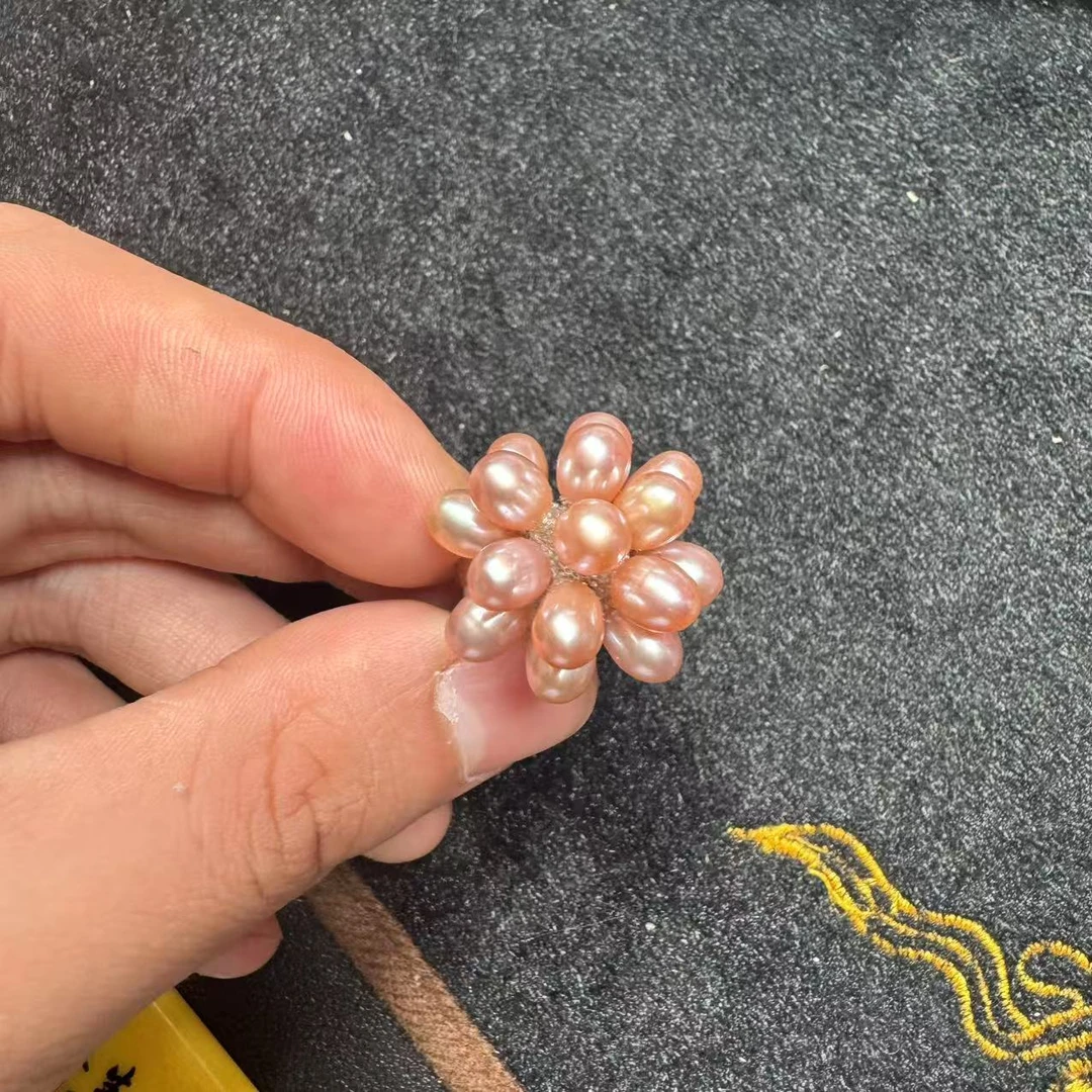 天然巴洛克紫珍珠戒指 K364—多样性发一件