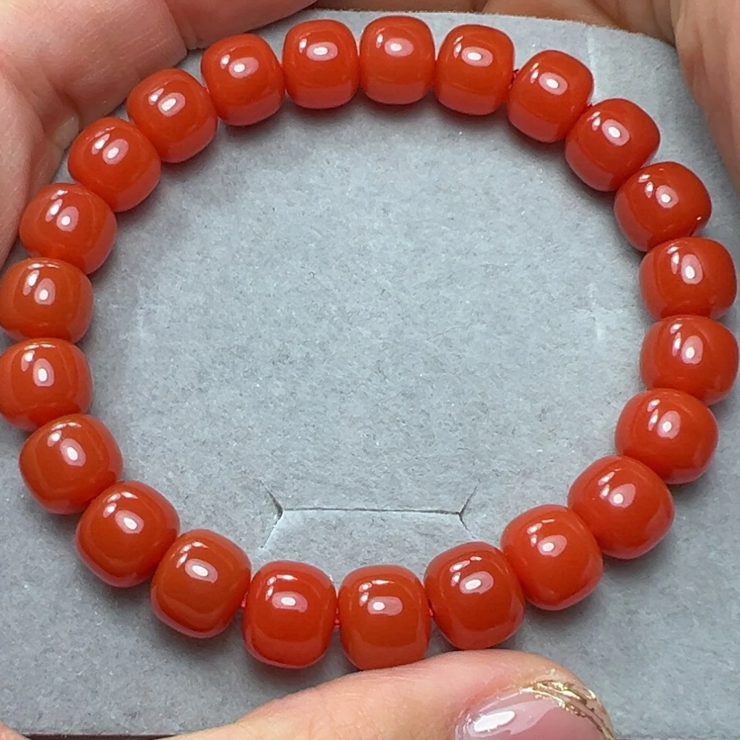 冰***士南红玛瑙未镶嵌手串