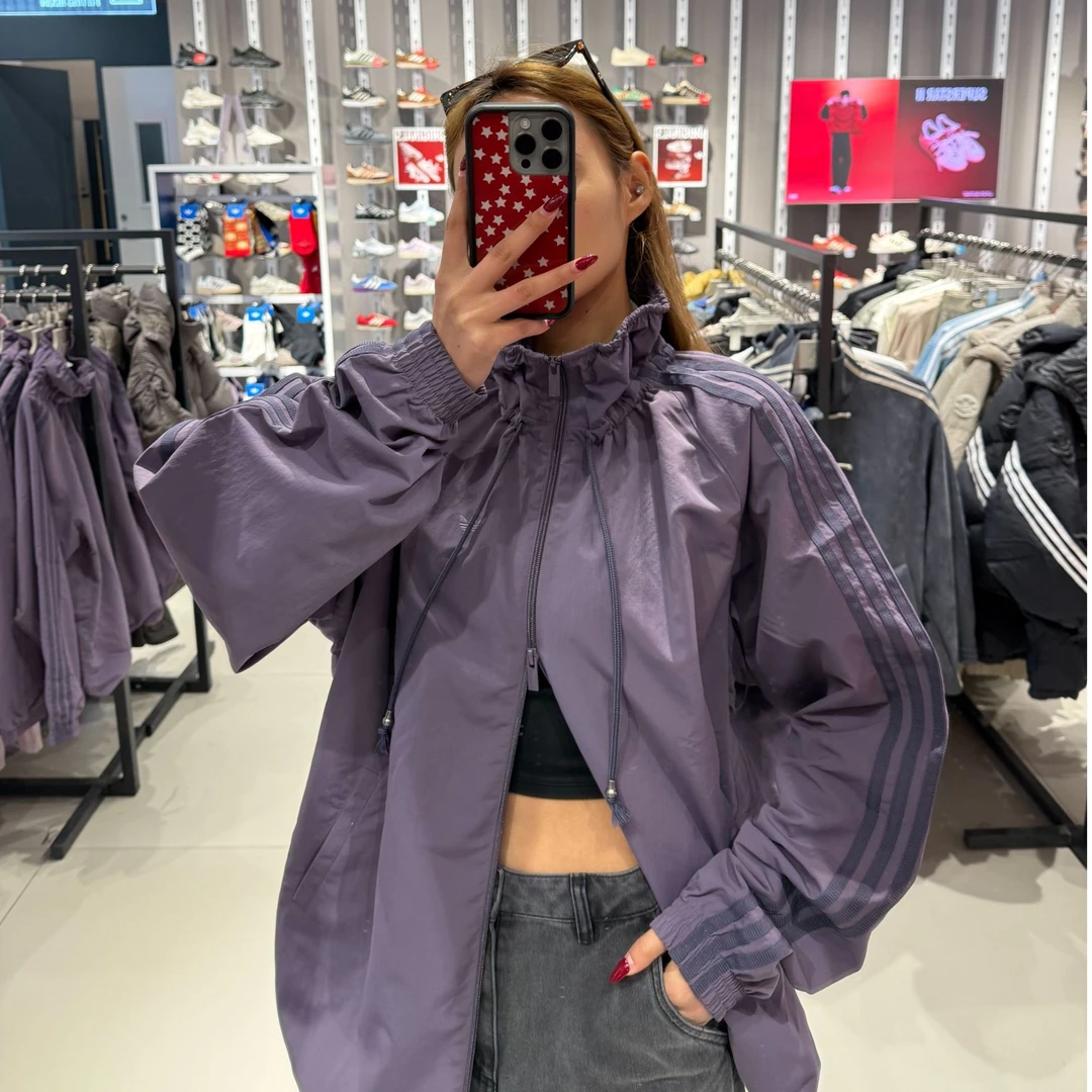 Adidas 三叶草紫色外套KR2626