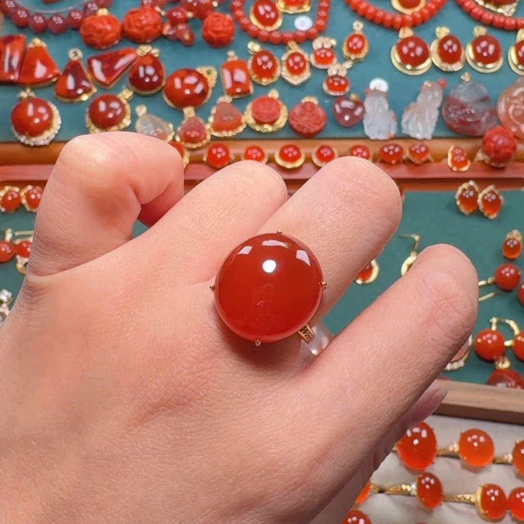 南红玛瑙南红银S925镶嵌