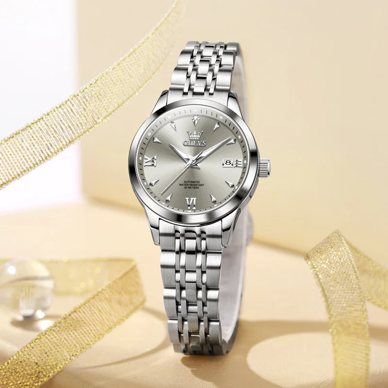 欧利时手表女士全自动机械表简约气质高档防水商务腕表9956女