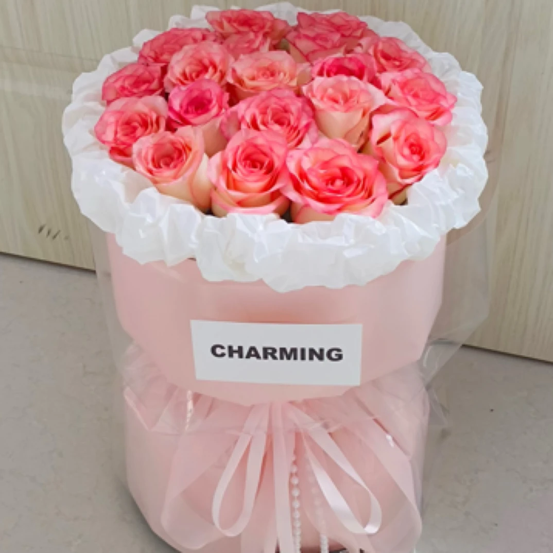 小香风19朵粉色玫瑰