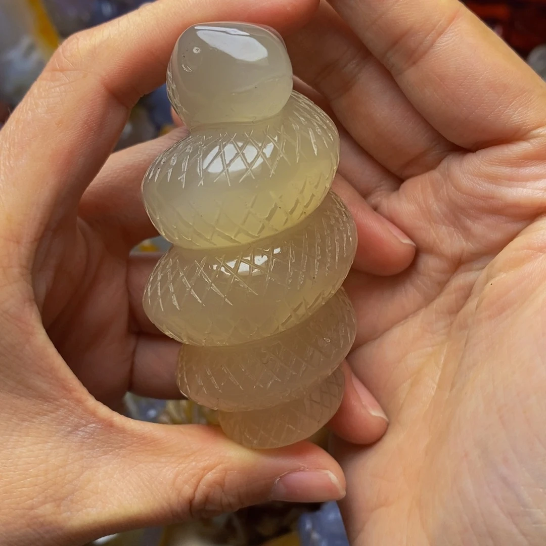 玛瑙/玉髓手把件未镶嵌一*耳