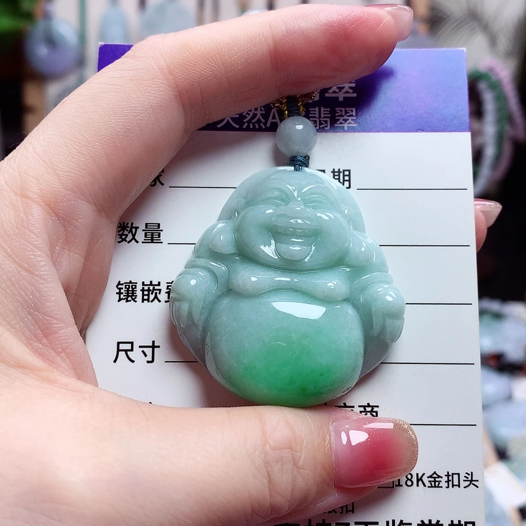 颈饰未镶嵌翡翠佛公12