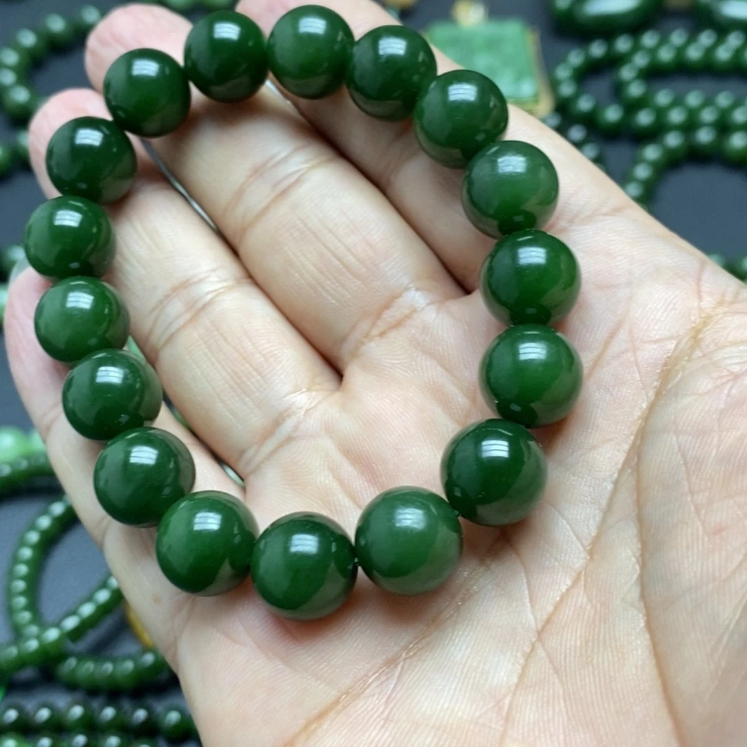 和田玉手串未镶嵌多***宝