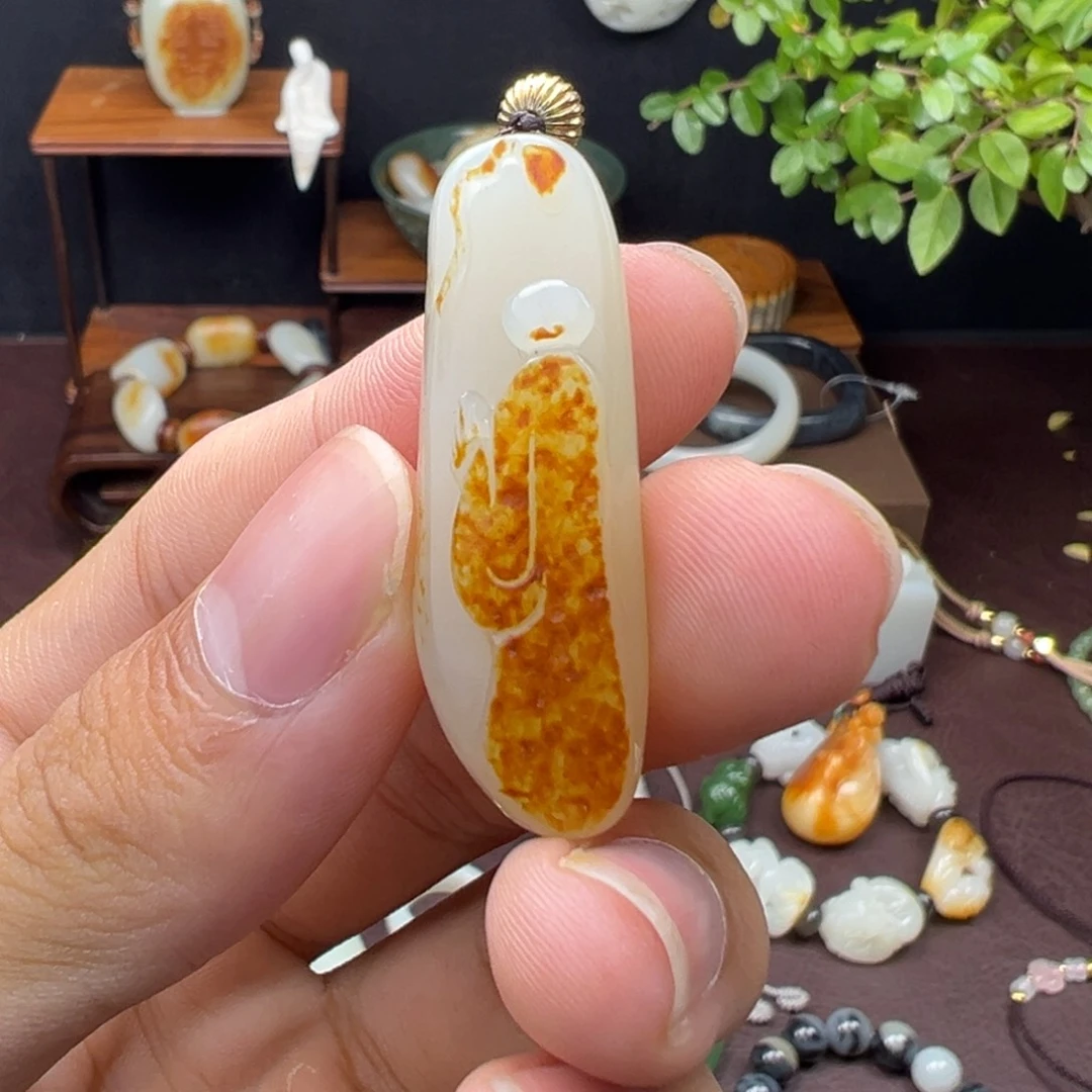 和田玉（子料）未镶嵌吊坠(不含链)和田玉籽料悟道