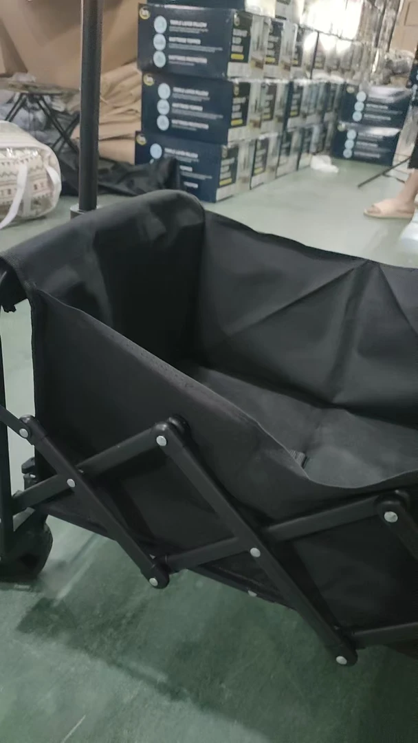 黑色露营车轮子拉杆需组装30*40*50