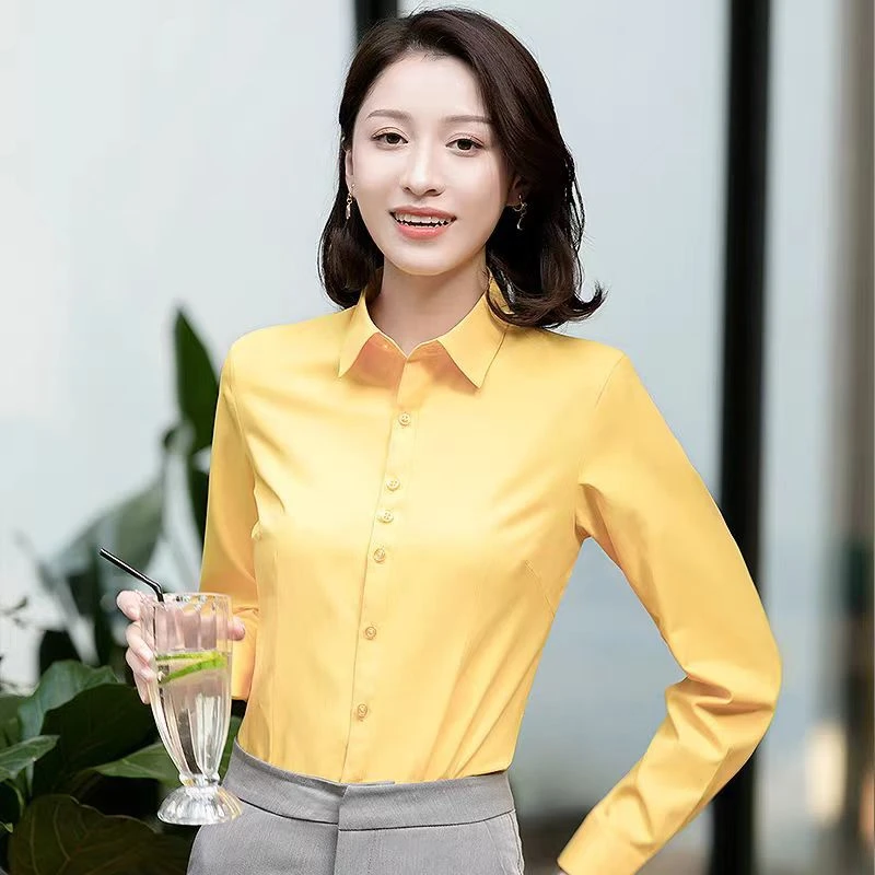 亮片女衬衫职业新款夏韩版气质修身衬衣工作服正装
