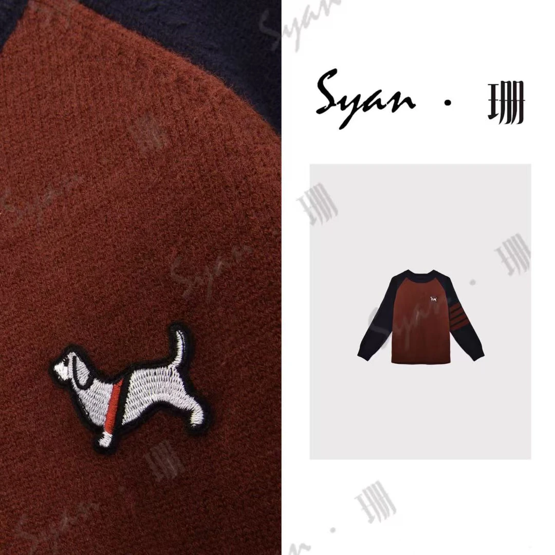 Syan【万物成诗】洋气时尚百搭简约小众高级刺绣轻奢贵气设计款毛衣