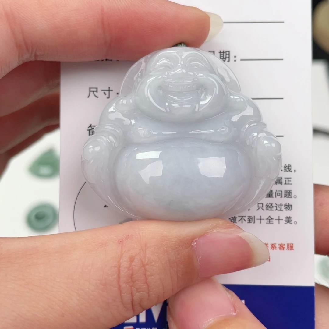 翡翠未镶嵌颈饰佛公