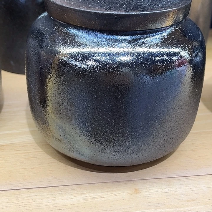 砼***志杯紫泥瑕疵茶罐不退换