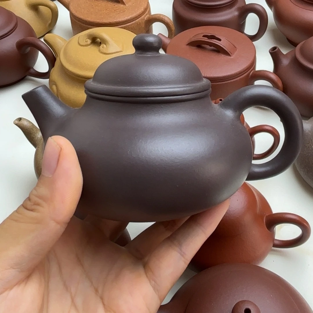 @***）茶壶紫砂紫泥容天220cc微瑕