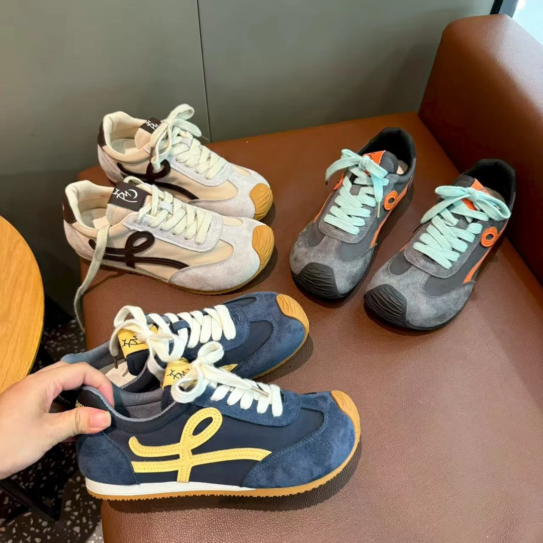 早秋琥珀流光风德训鞋女2025新款时尚休闲百搭软底复古丑萌阿甘鞋