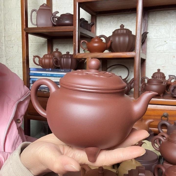雨***节紫砂茶壶大彬如意500cc底槽清精工半手工