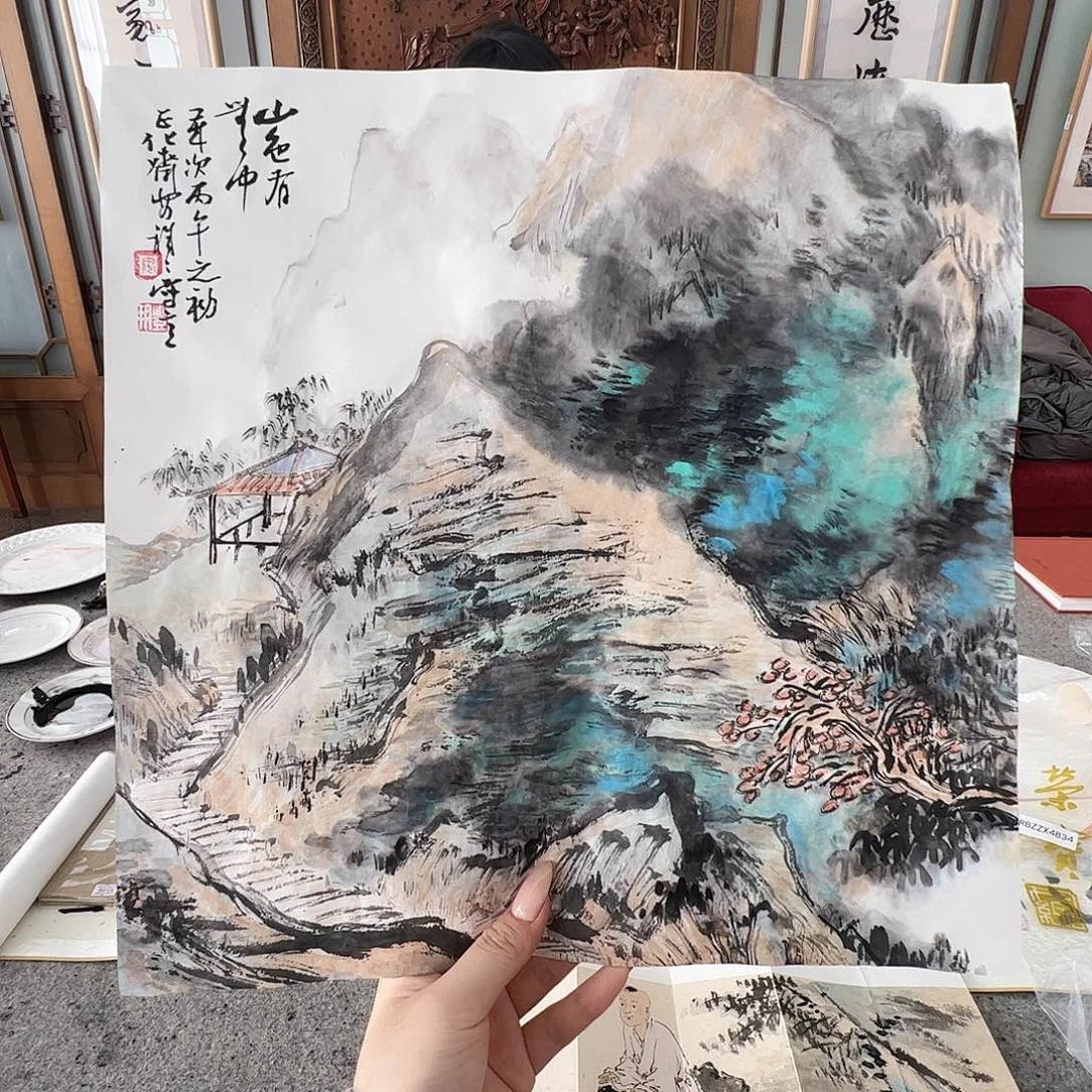 （rbzzx）山色有无中 书画