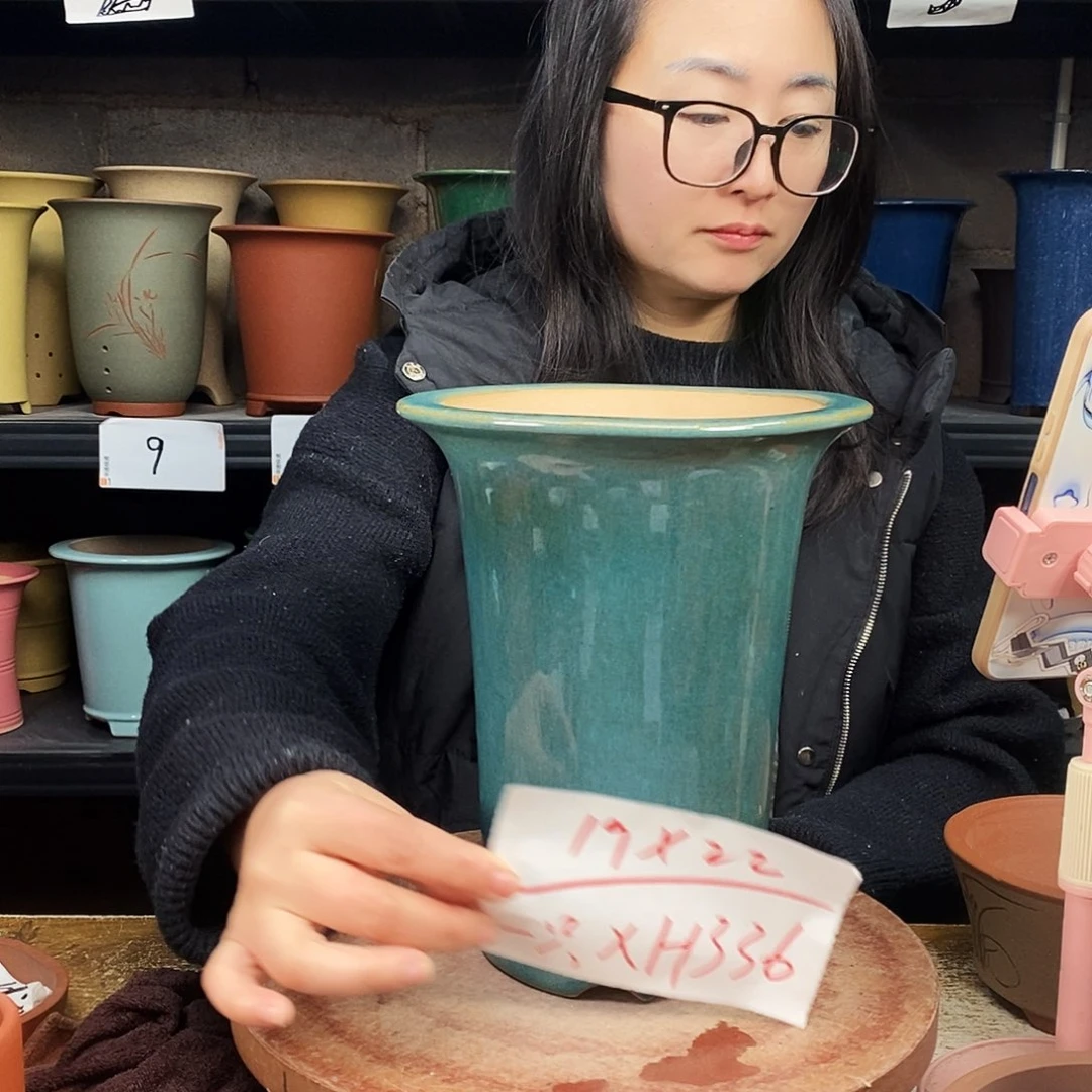 紫砂一只花盆货号XH336