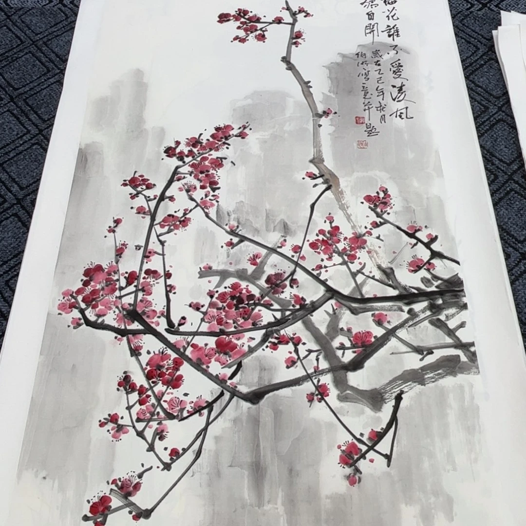 国画四尺花鸟作品