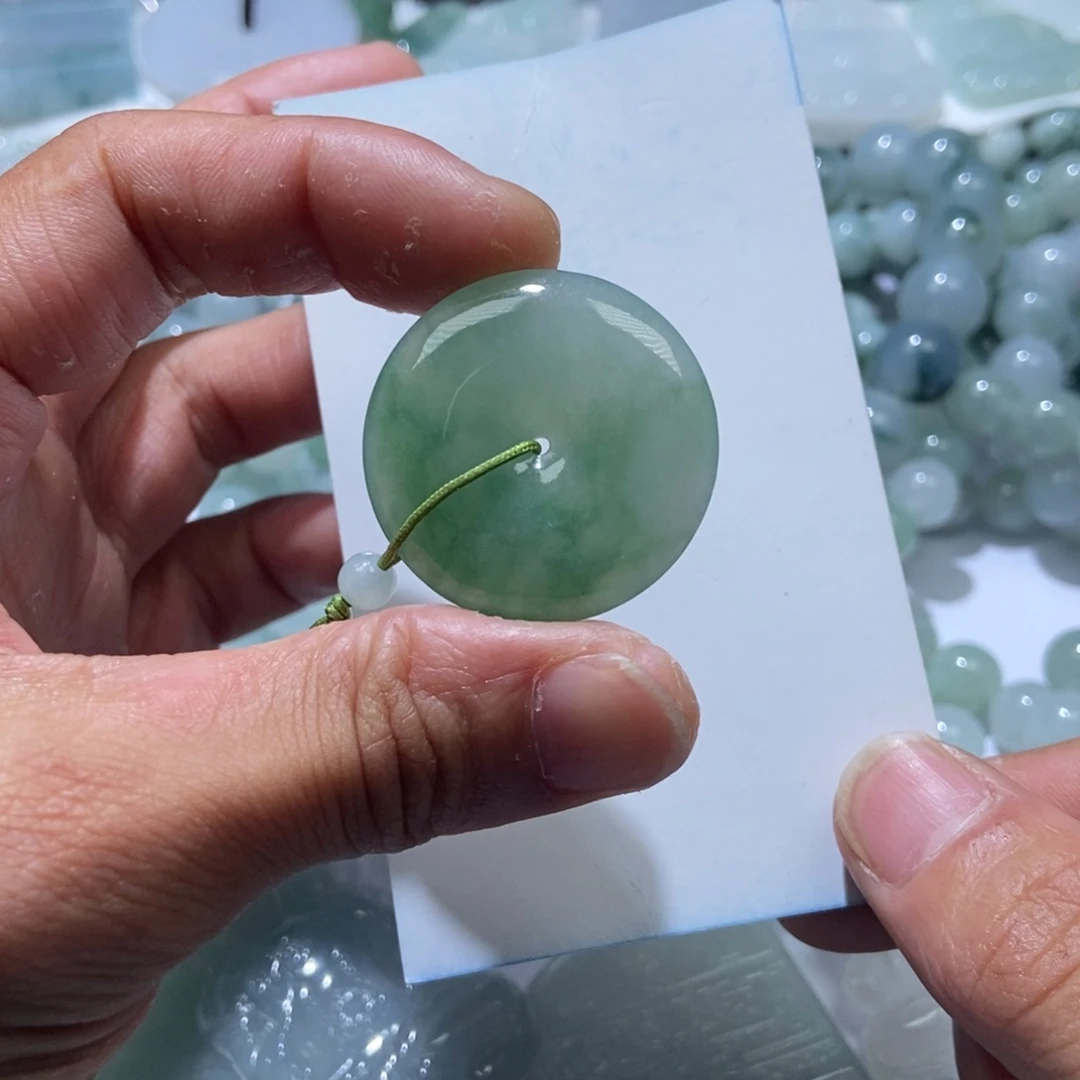 定制翡翠未镶嵌平安扣32-6.2