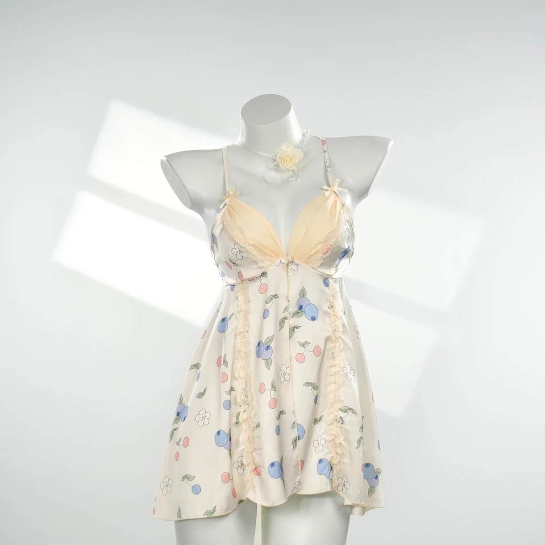 露馅【90-220斤】GR性感蕾丝显瘦优雅气质轻奢时尚睡裙 5140