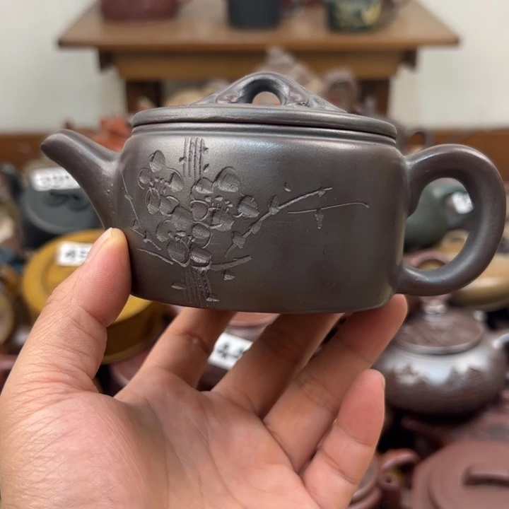 茶壶紫砂紫砂壶壶口毛边