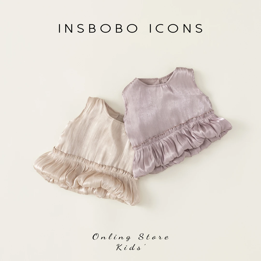 XY41336【夏】儿童上衣（无袖花苞背心）