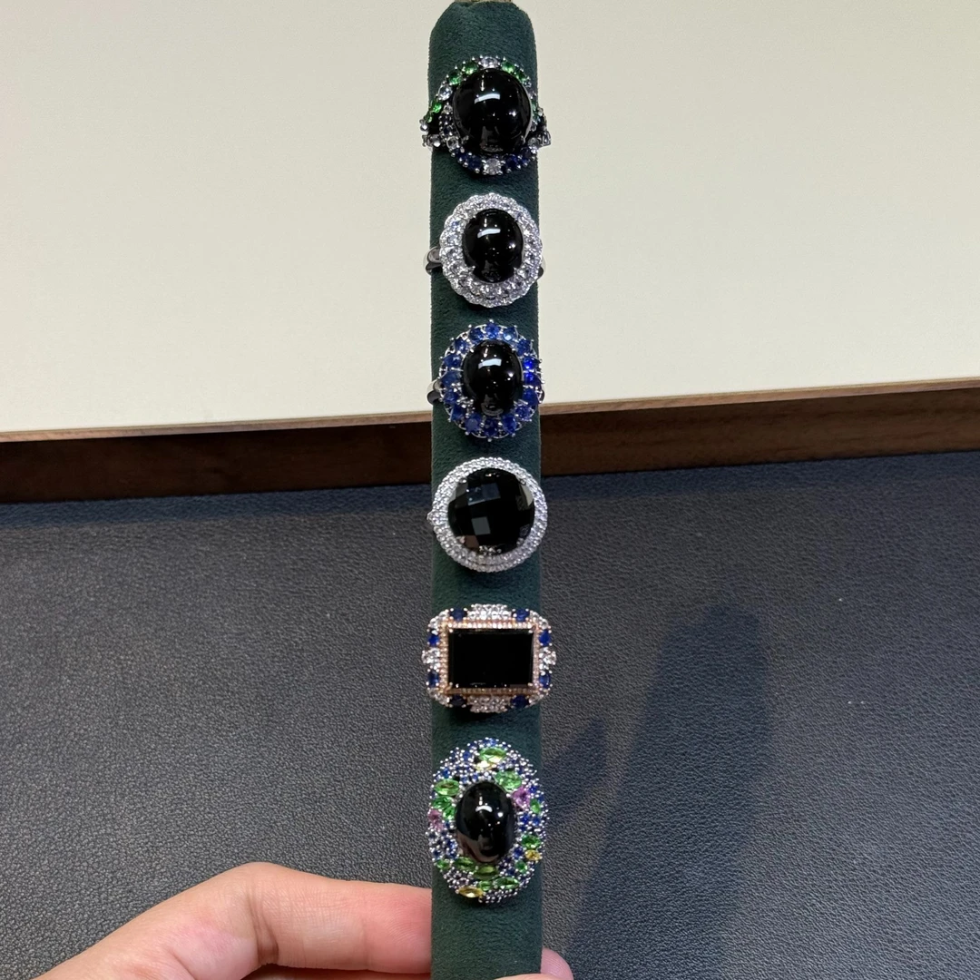 墨翠戒指1件-18K金-多样性发货只发一件-AL11-XR|CXQ21